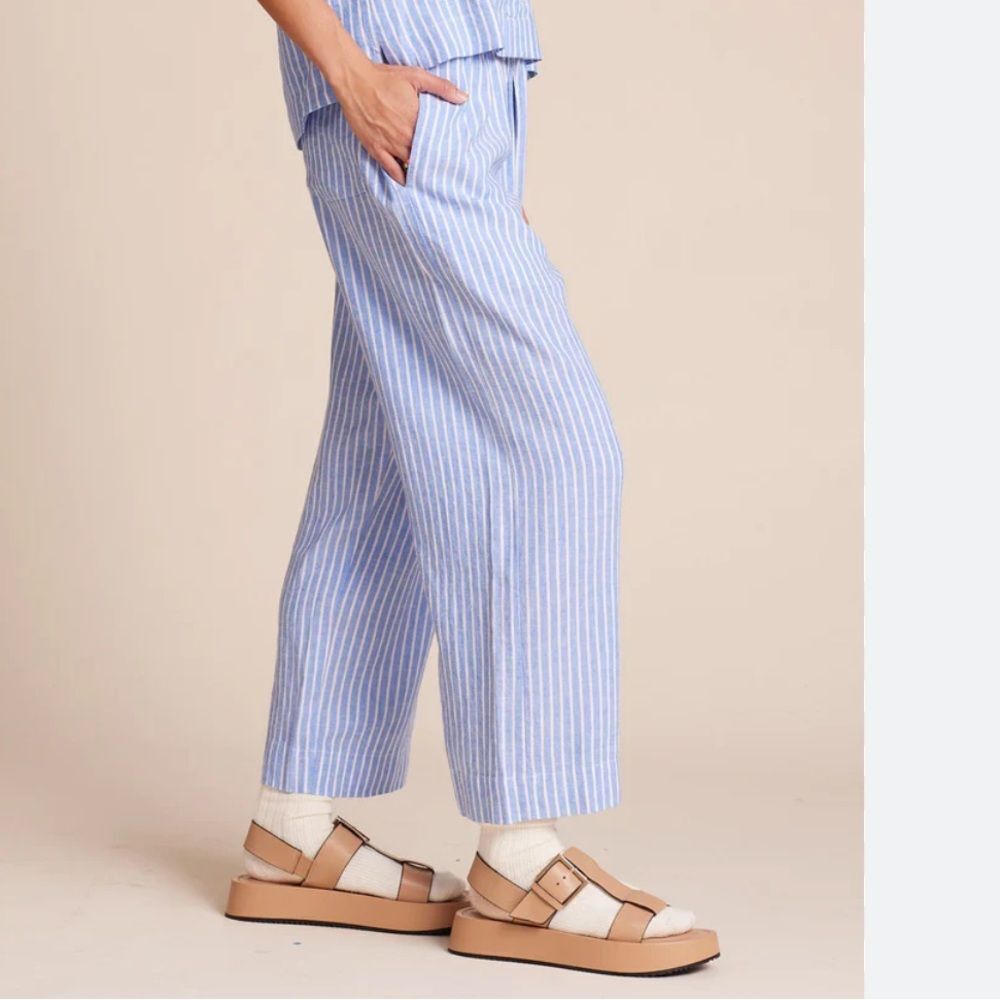 Trovata Blue and White Casual Striped Bottoms Blue White Size XS - Picture 4 of 7